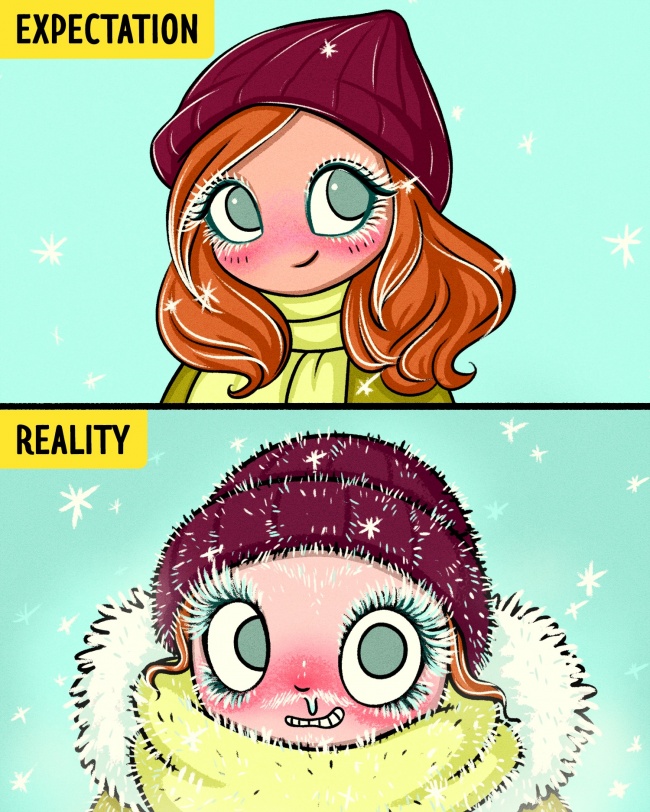 Girls in winter