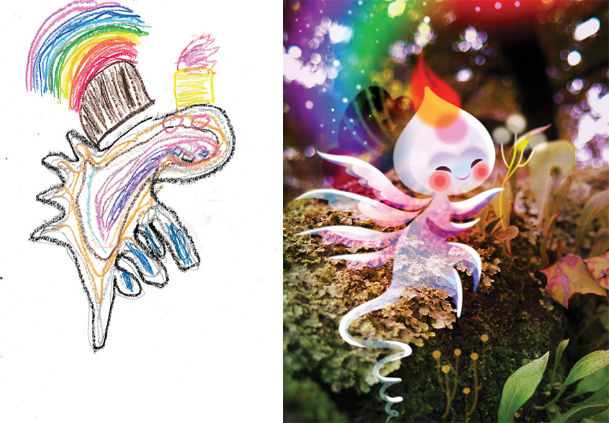 Professional Artists Recreate Kids’ Monster Doodles In Their Own Style 