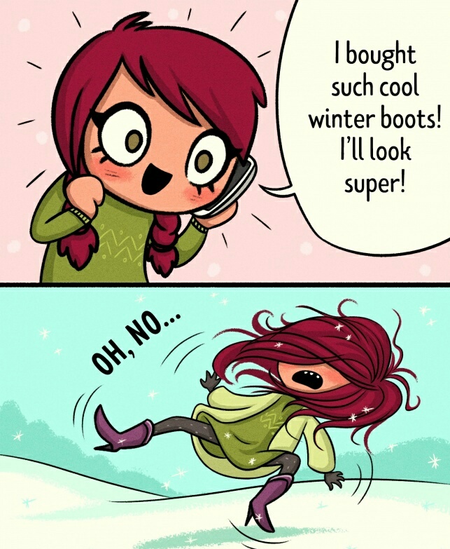 Girls in winter