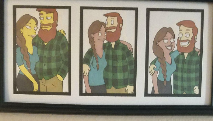 Boyfriend Draws His Girlfriend In 10 Different Cartoon Styles