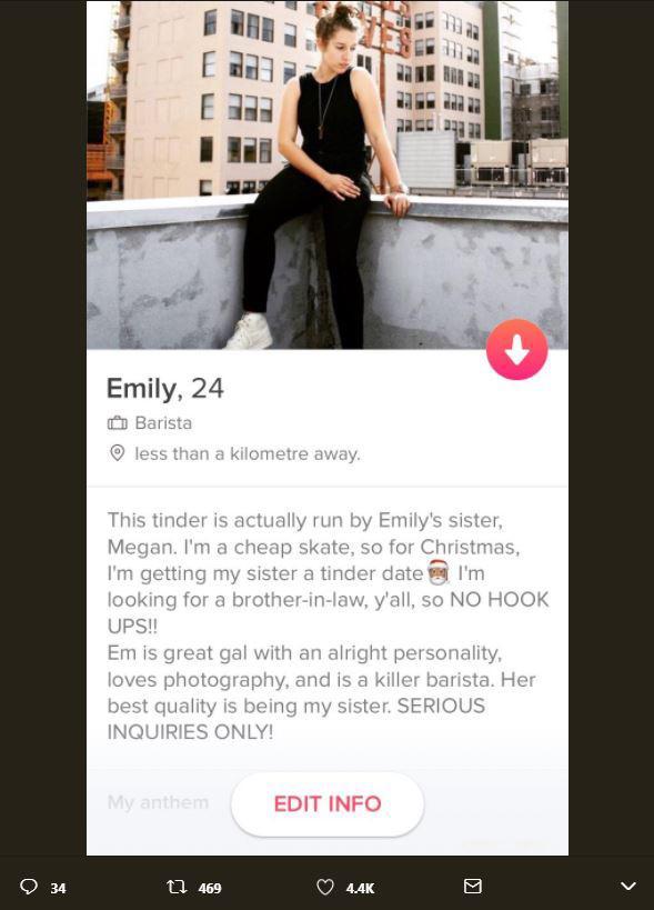 tinder matches for sister