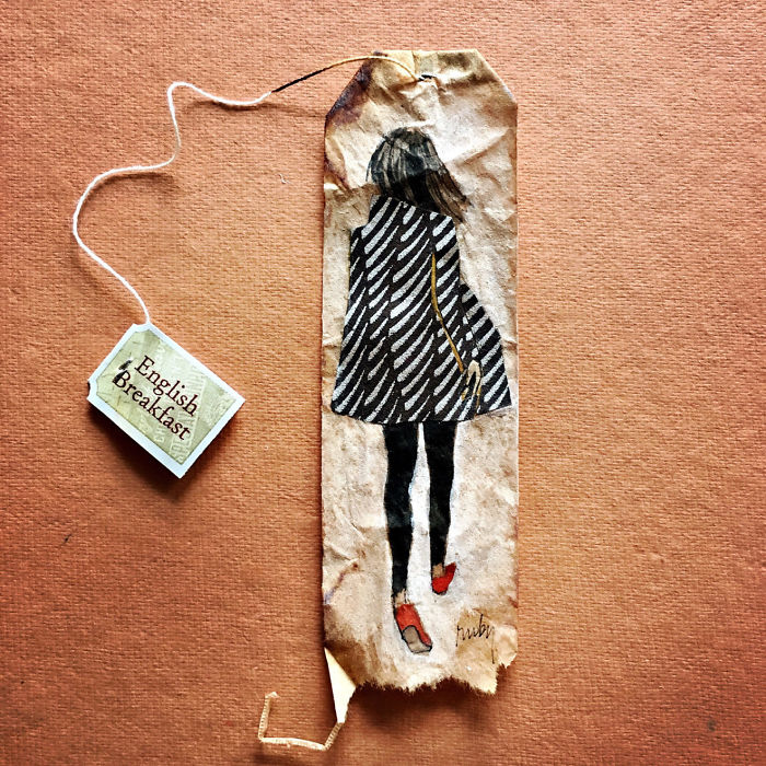 This Artist Uses Tea Bags As Her Diary And The Result Is Mind Blowing