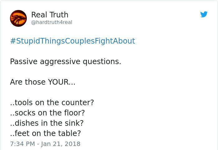 Immensely Stupid Things Couples Fight About